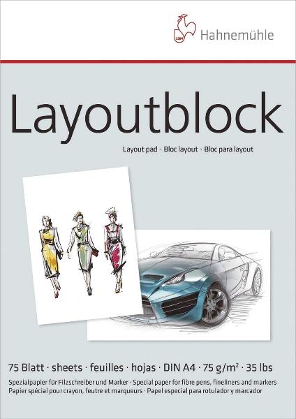 HAHNEM�HLE Layoutblock A4 75BL 75g