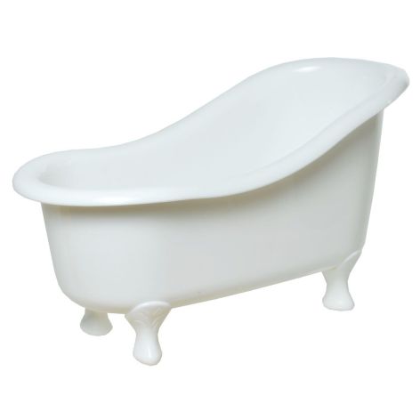 Deko Badewanne Kunststoff weiß 26x13x14cm Ideal für Gesc...