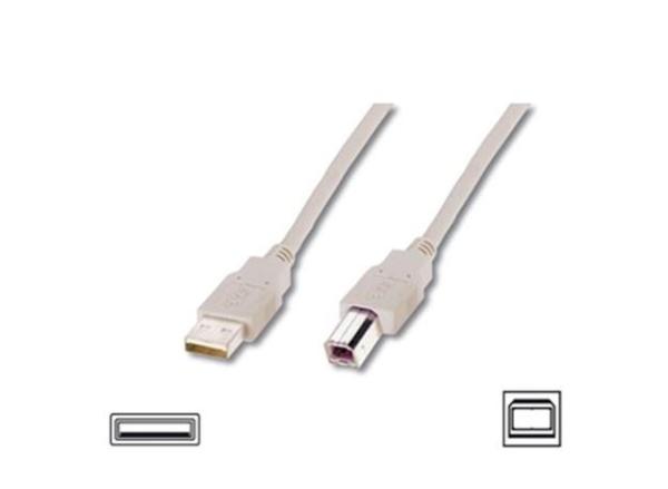 USB 2.0-Kabel A-Stecker auf B-Stecker, 3 m grau USB Verb...