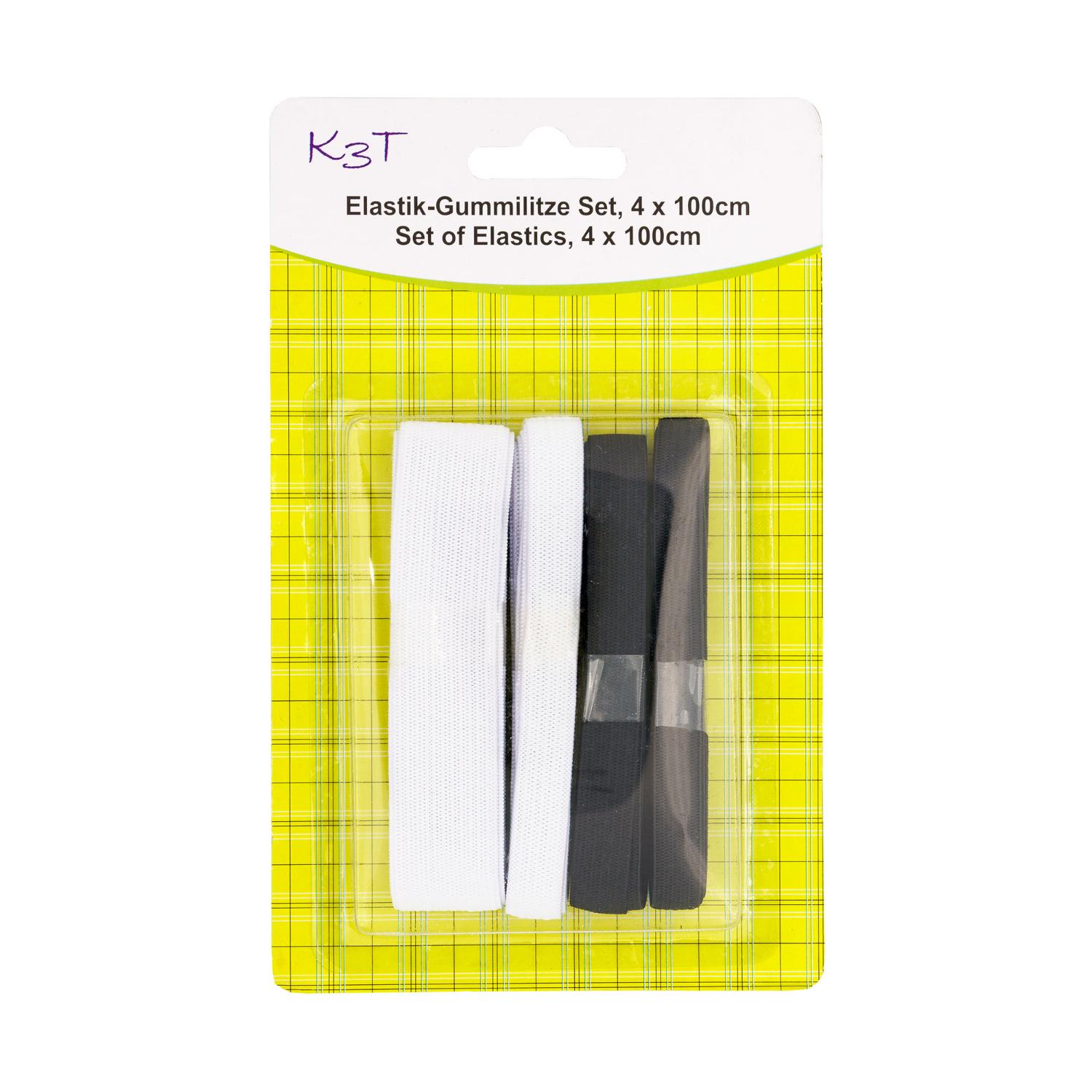 Elastik-Gummilitze-Set, 4-teilig, je 100cm, schwarz und ...