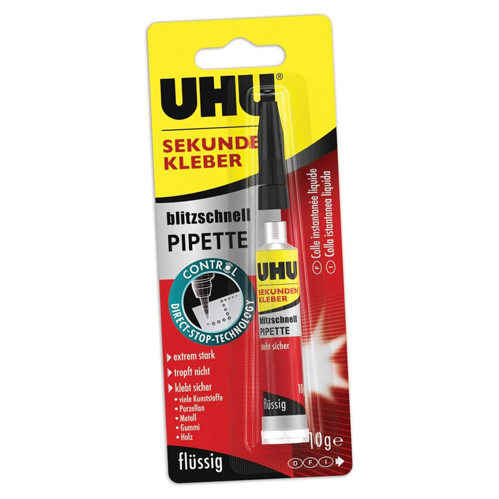 UHU Sekundenkleber blitzschnell PIPETTE, 10 g