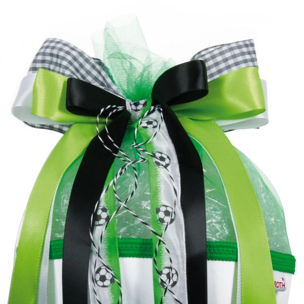 ROTH Schult�tenschleife "Football", schwarz/gr�n/wei�