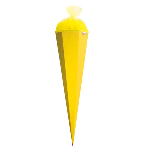 Bastelschultüte mit Verschluss, 850 mm, gelb