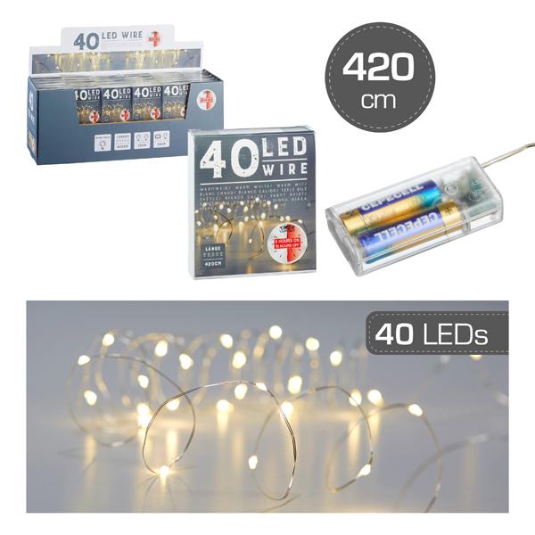 LED Lichterkette Mikro 40er Timer
