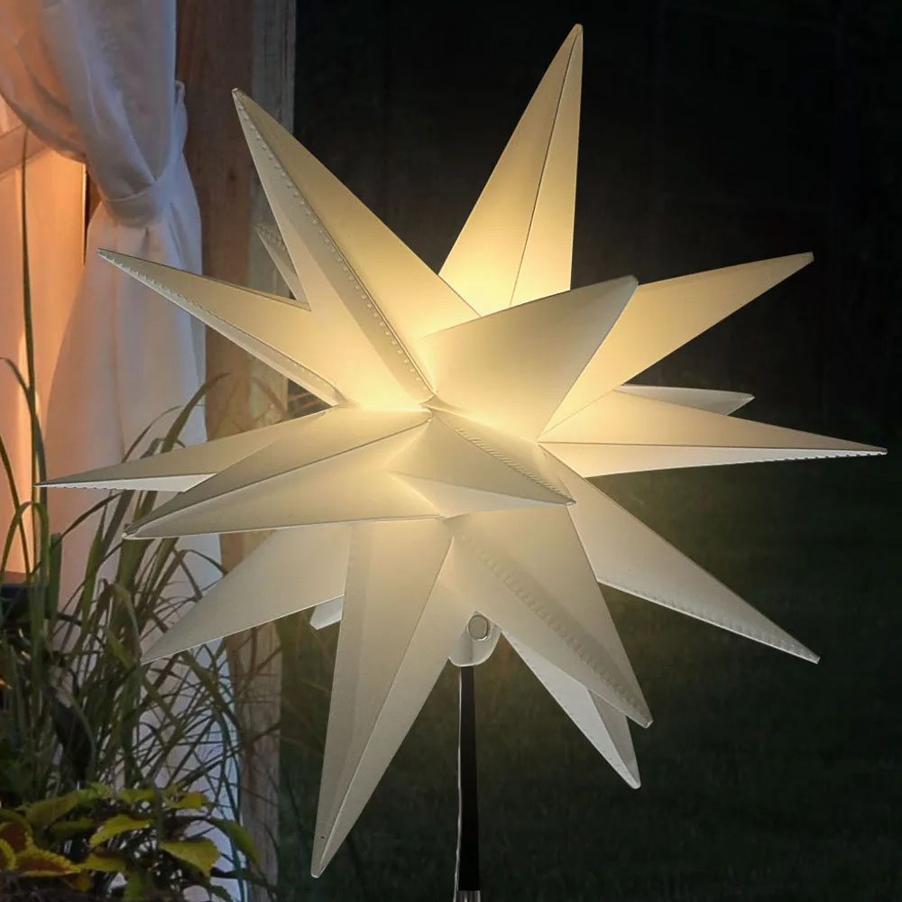 LED Gartenstecker Fortuna 3D Stern faltbar
