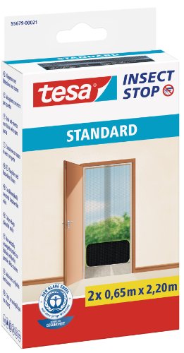 tesa Fliegengitter STANDARD für Türen, 2 x je 0,65 m x 2...
