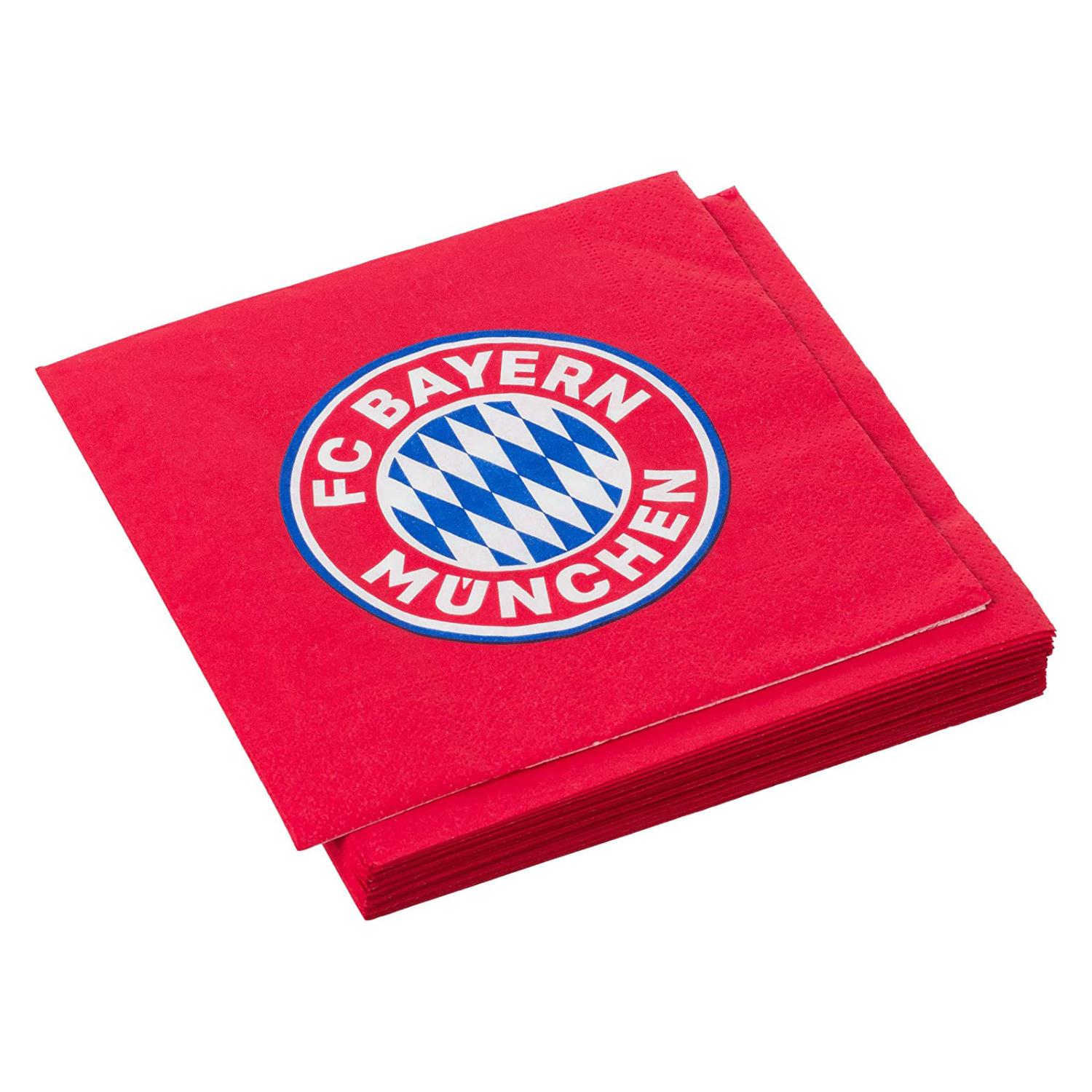 FC Bayern München Servietten 33x33cm rot 20 Stück