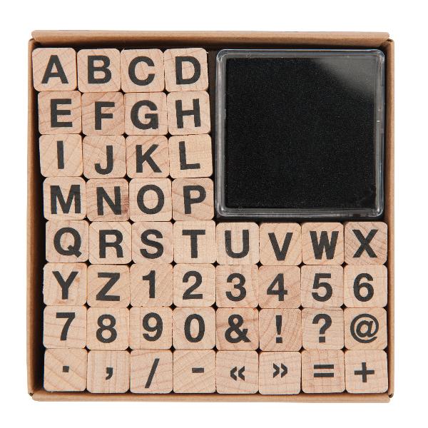 Rico Design Stempelset ABC und Zahlen 48Stempel 1x1cm