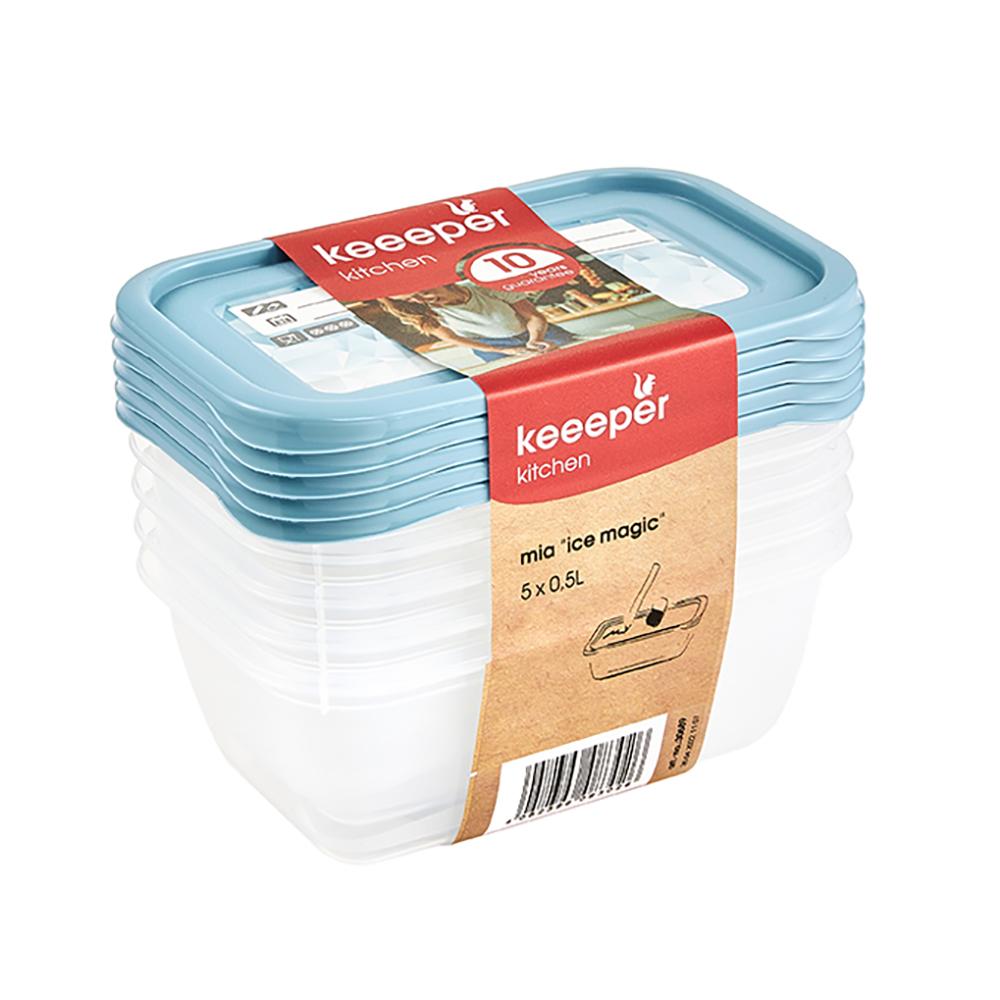 keeeper Gefrierdosen-Set Mia "Magic Ice", 5x 0,5 Liter (...