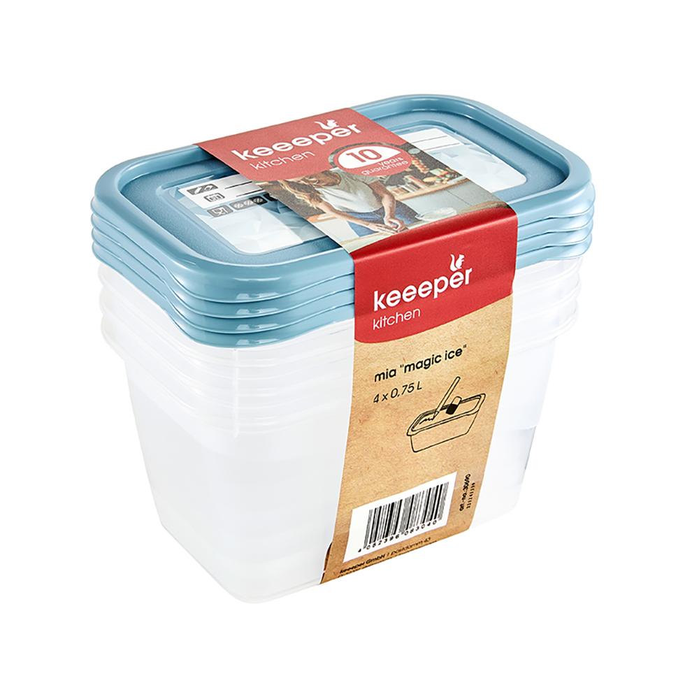keeeper Gefrierdosen-Set Mia "Magic Ice", 4x 0,75 Liter ...