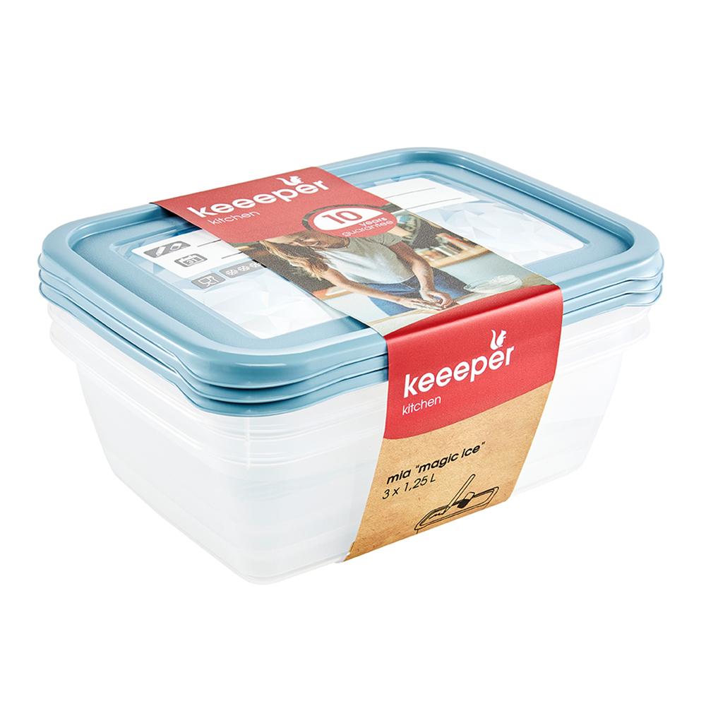 keeeper Gefrierdosen-Set Mia "Magic Ice", 3x 1,25 Liter ...