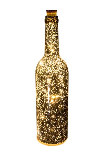 Star Trading LED Dekorationsflasche gold mit Licht kabel...