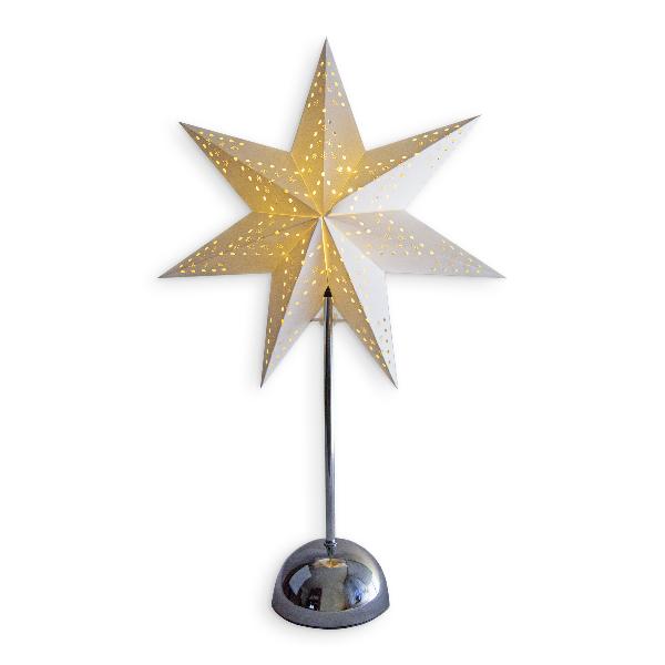 Star Trading LED Standstern Cellcandle chrome weiss kabe...
