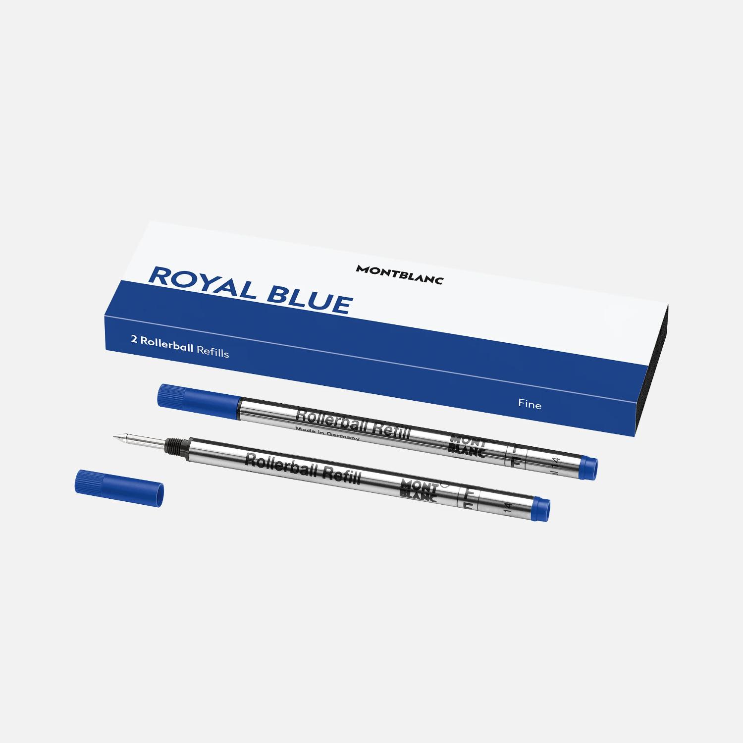 #2xMONT BLANC Tintenrollermine F royalblau