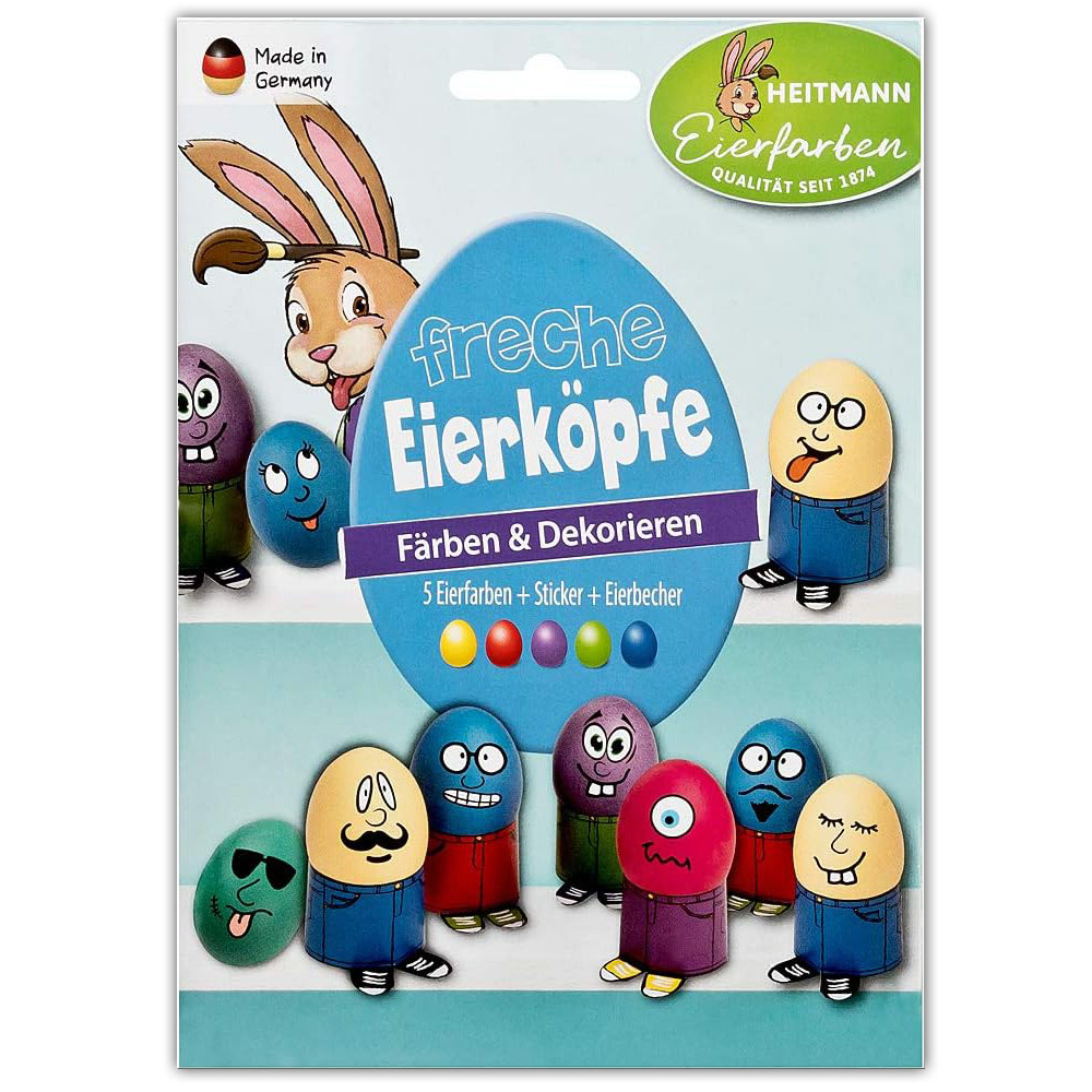 HEITMANN Eierfarben 5 St�ck Freche Eierk�pfe