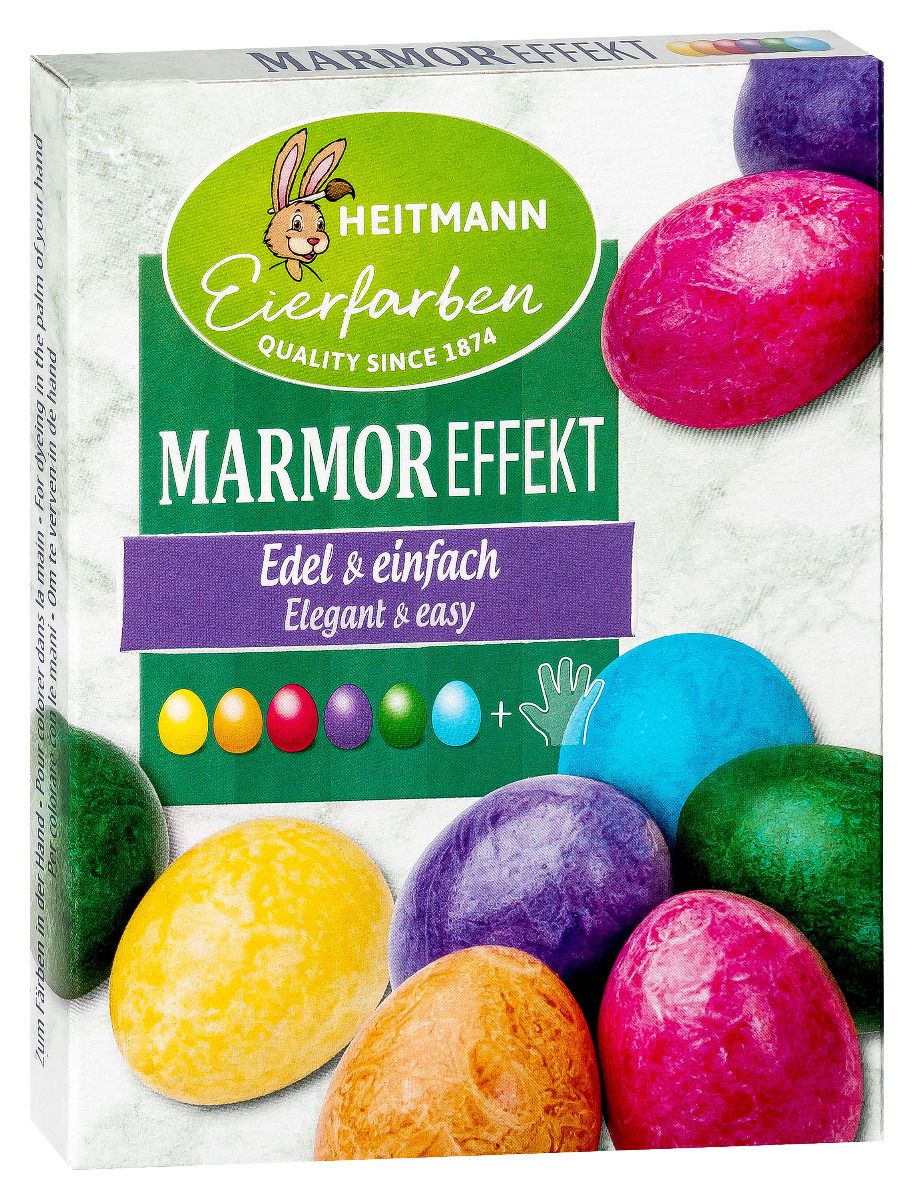 Heitmann Eierfarbe 6 Stck Marmor Effekt