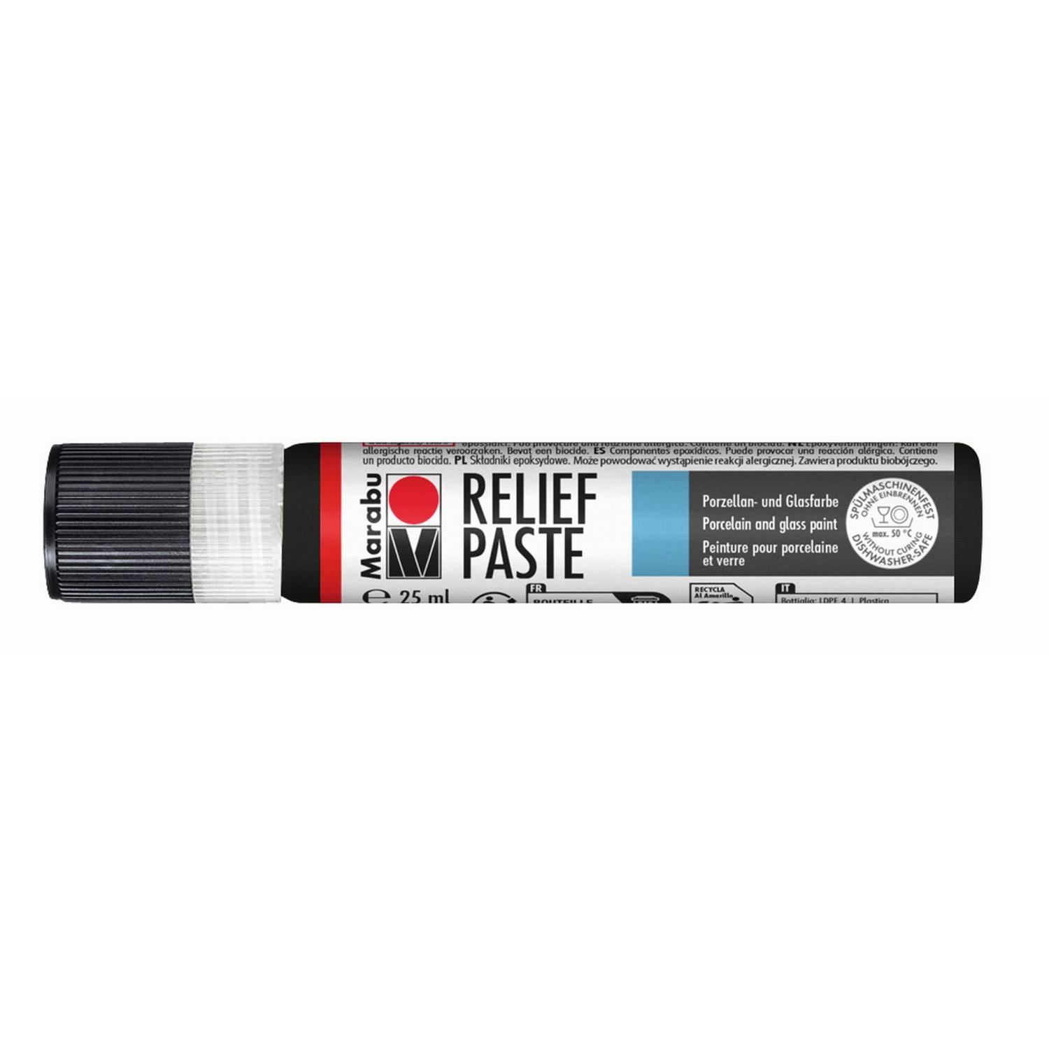 Marabu Reliefpaste Schwarz 073, 25 ml