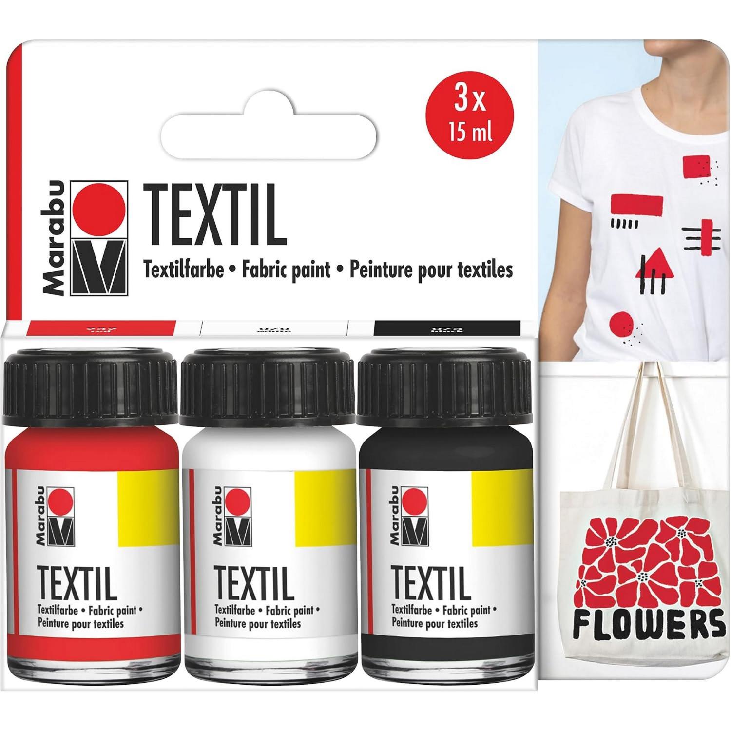 Marabu Textil Set 3 x 15 ml