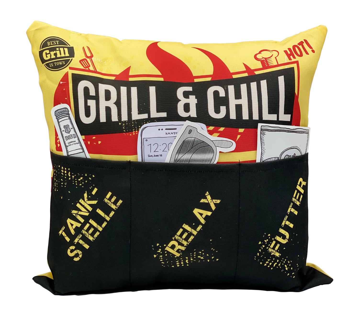 Outdoor Kissen Sofahelden Grill & Chill mit Taschen und ...