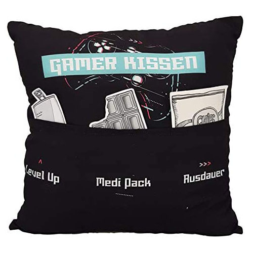 Kissen aus Stoff Sofahelden Gamer Kissen mit Taschen und...