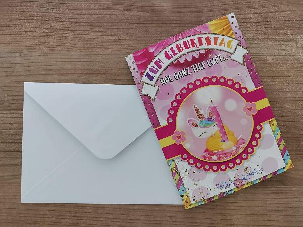 Second Ave Geburtstagskarte Für Tochter – Magisches Einhorn-Design, Premium-Karton