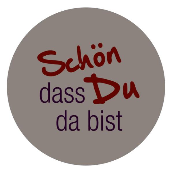 24x Sticker Sch�n dass Du da bist (Motiv 6) 4cm Geschenk...