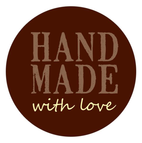 24x Sticker HandMADE with Love (Motiv 10) 4cm Geschenk A...
