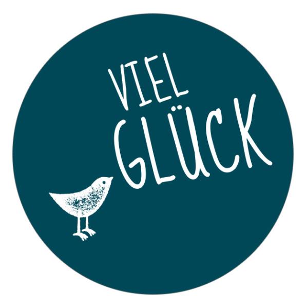 24x Sticker Viel Gl�ck (Motiv 13) 4cm Geschenk Aufkleber...