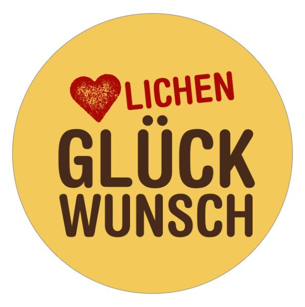 24x Sticker Herzlichen Glckwunsch (Motiv 16) 4cm Gesche...