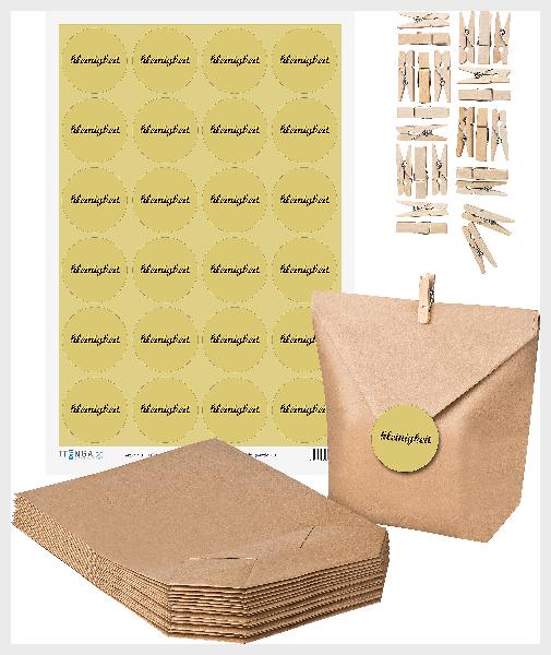 SET Kleinigkeit (Motiv15) 24x Geschenkt�ten + 24x MiniKl...
