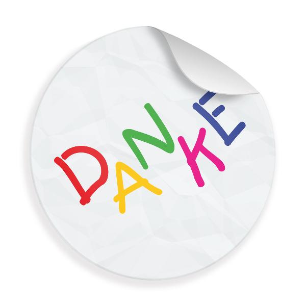 24x Sticker Danke Kids (Motiv 28) 4cm Geschenk Aufkleber...