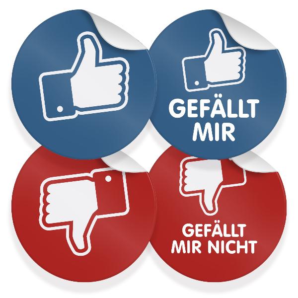 24x Sticker "Daumen" Gef�llt mir (Motiv 38) 4cm Aufkleb...