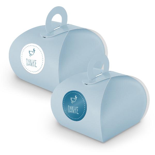 SET Danke Taube (Motiv 40) 24x Geschenkschachtel mit Gri...