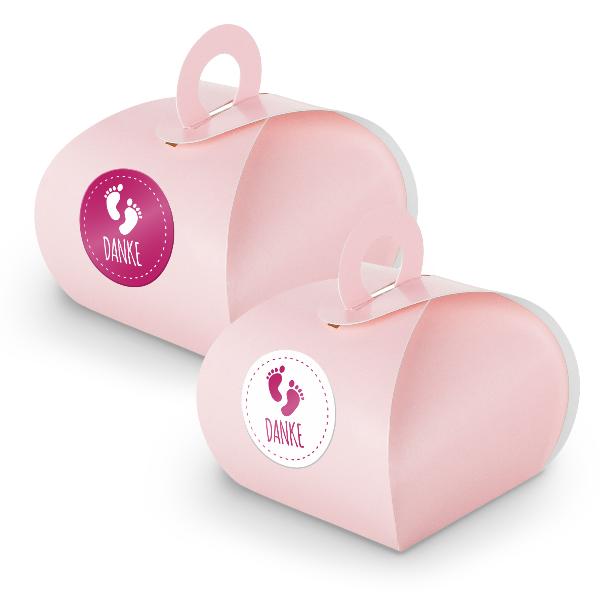 SET Danke Fu�abdr�cke (Motiv30) 24x Geschenkschachtel mi...