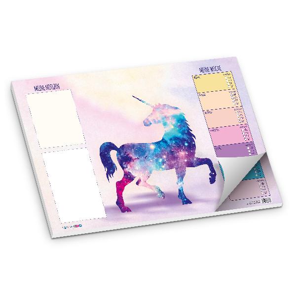 itenga Schreibtischunterlage Einhorn DIN A3 50 Blatt