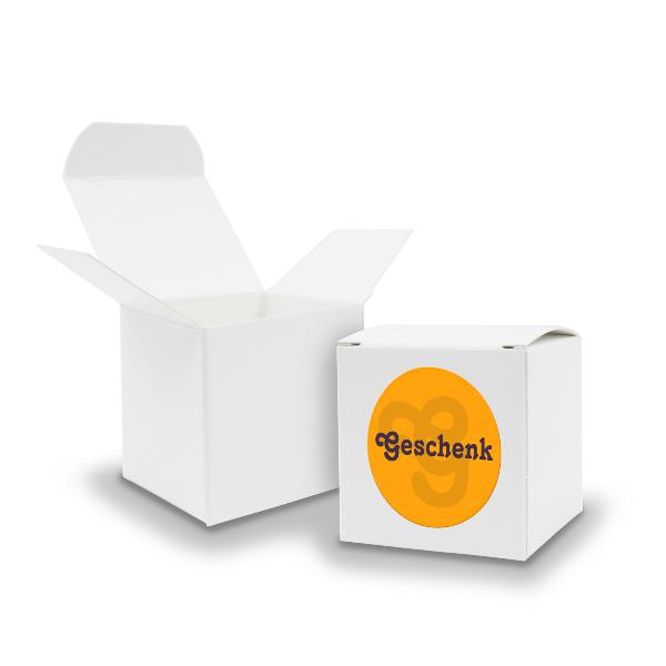 SET Geschenk (Motiv5) 24xFaltschachtel W�rfel 6,5cm wei�...