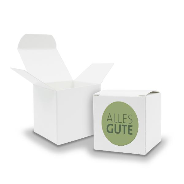 SET Alles GUTE (Motiv20) 24x Faltschachtel W�rfel 6,5cm ...