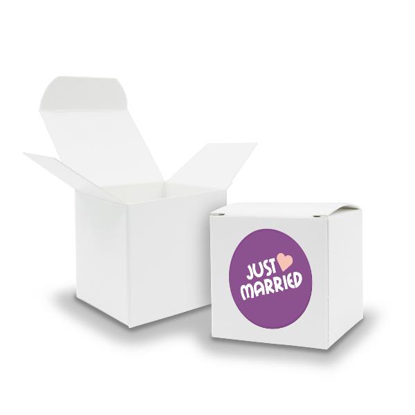 SET JustMarried (Motiv43) 24x Faltschachtel W�rfel 6,5cm...