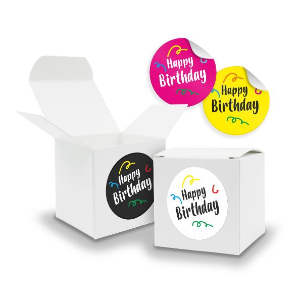 SET Happy Birthday Mix (Motiv39) 24x Faltschachtel W�rfe...