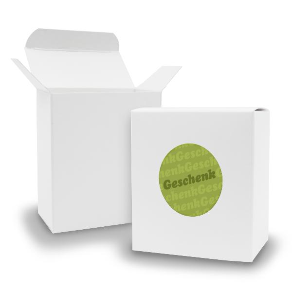 SET Geschenk (Motiv4) 24xFaltschachtel Quader wei� + St...