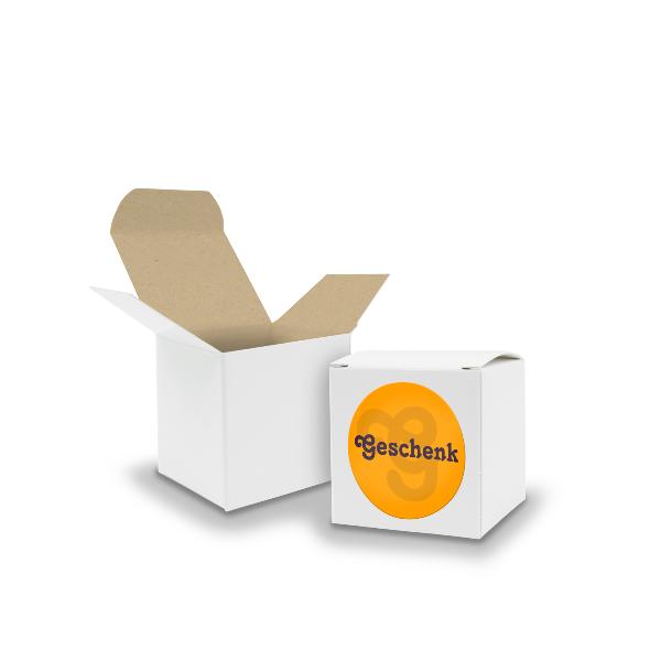 SET Geschenk (Motiv5) 24xFaltschachtel W�rfel 5cm wei� i...