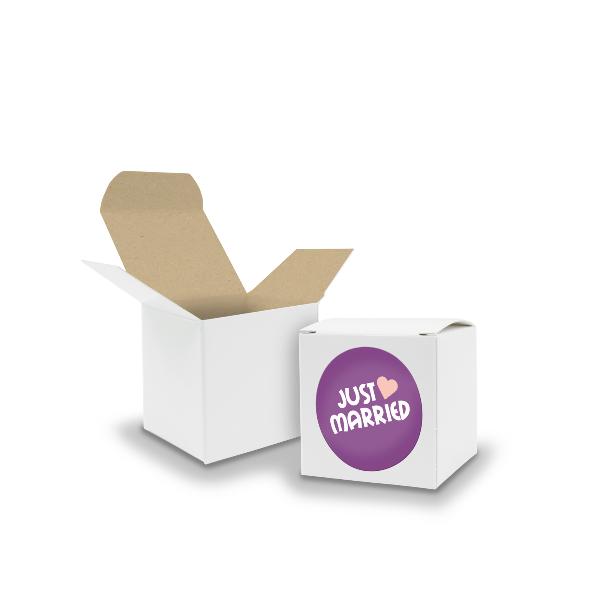 SET JustMarried (Motiv43) 24x Faltschachtel W�rfel 5cm w...