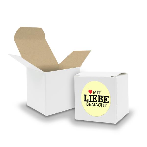 SET mit Liebe gemacht (Motiv8) 24x Faltschachtel W�rfel ...