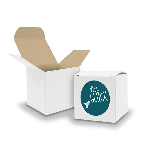 SET Viel Gl�ck (Motiv13) 24x Faltschachtel W�rfel 6,5cm ...