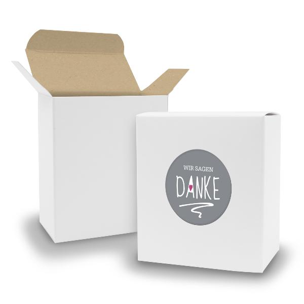SET Wir sagen Danke (Motiv23) 24x Faltschachtel Quader w...