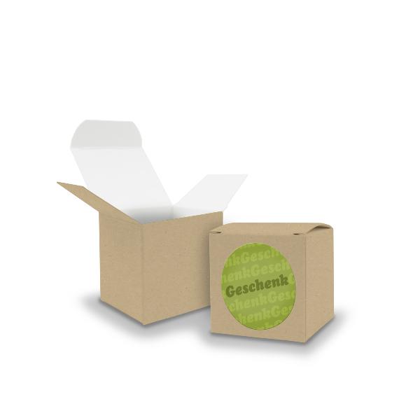SET Geschenk (Motiv4) 24xFaltschachtel W�rfel 5cm BRAUN ...