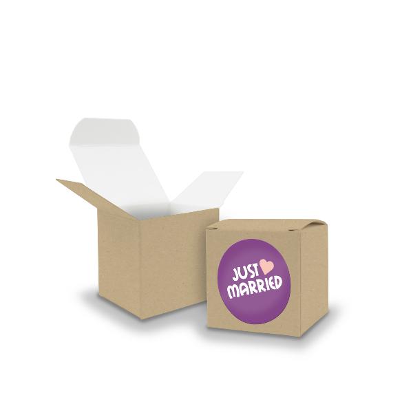 SET JustMarried (Motiv43) 24x Faltschachtel W�rfel 5cm B...