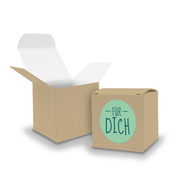 SET F�R DICH (Motiv9) 24x Faltschachtel W�rfel 6,5cm BRA...