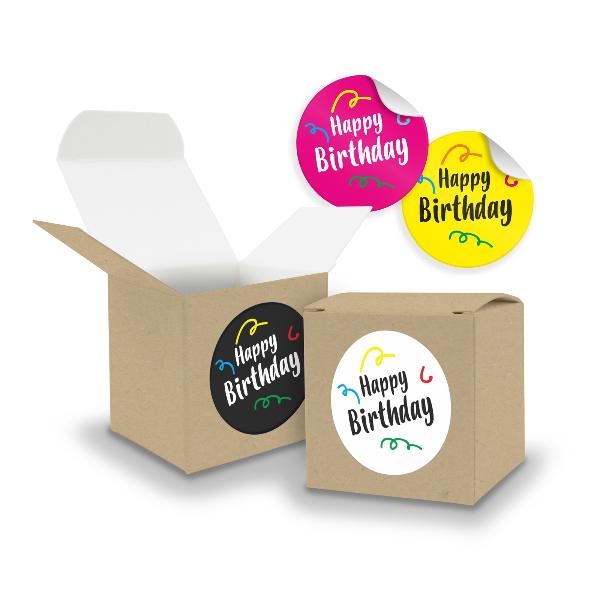 SET Happy Birthday Mix (Motiv39) 24x Faltschachtel W�rfe...