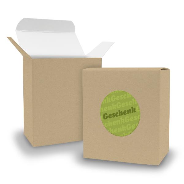SET Geschenk (Motiv4) 24xFaltschachtel Quader BRAUN + St...